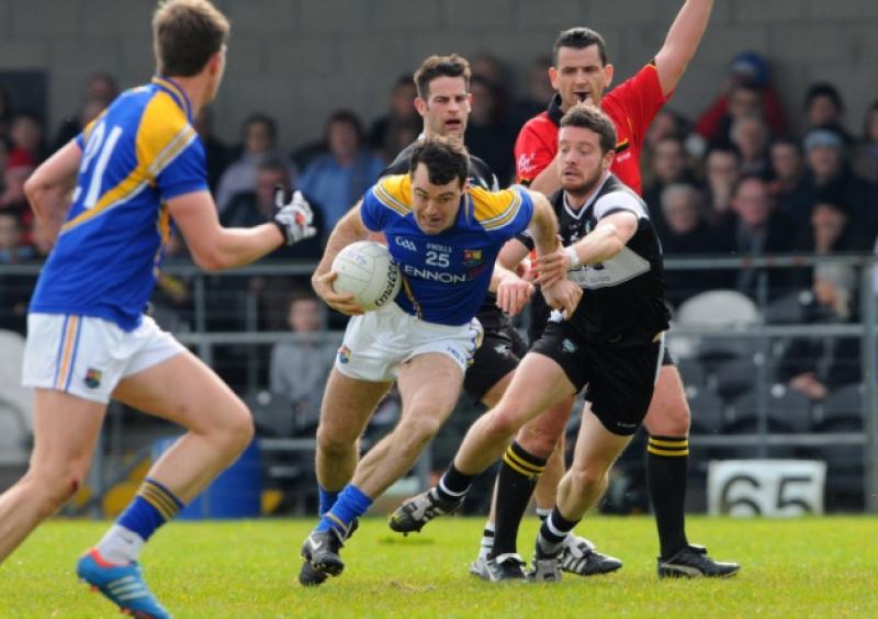 Paul Barden on the attack for Longford against Sligo in last Sunday's National Football League Division Three encounter. Photo: Declan Gilmore