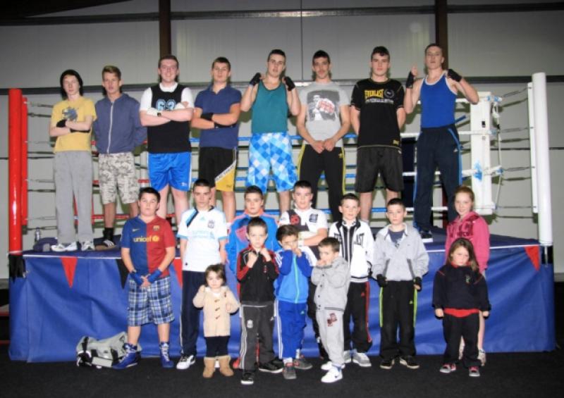 Members of the Connolly Boxing Club at their premises. Photo: Michelle Ghee. www.gphotos.ie
