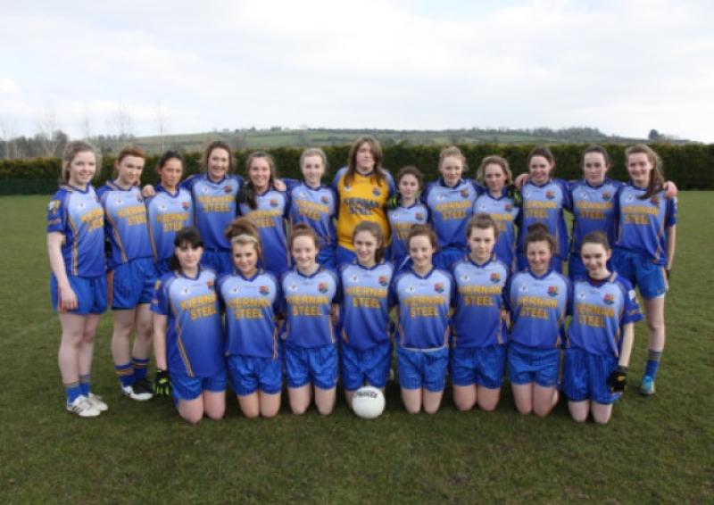 Longford ladies football U-16 squad who are through to the Leinster 'B' Shield Final.