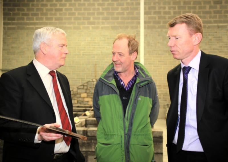 Pat Kelleher from E.D.I Center with Frank Horne Longford Co. Co with Des Henry the Assistant Principal Officer at Department of Social Protection. Photo: Michelle Ghee. www.gphotos.ie