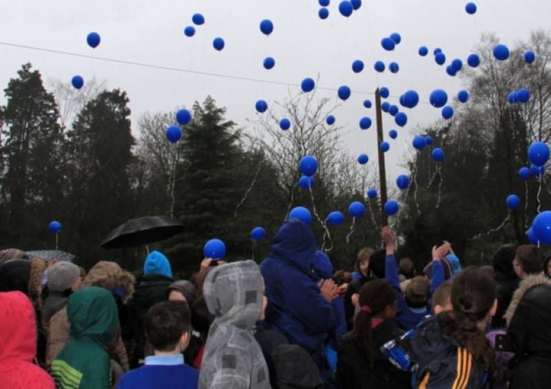 St Mary's National School in Edgeworthstown celebrating World Autism Day. Photo: Michelle Ghee. www.gphotos.ie