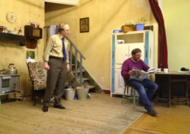 Pictured during rehearsals for 'A Marriage of Connivance' are Sean Conefrey ('John Anthony') and Sean Grimes ('Sean').