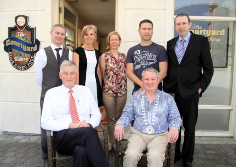 Pictured at the launch of this year's Longford Chamber of Commerce Barbeque are Benny Igoe, Colette Reynolds, Sharon Devlin, Derek Scanlon, Chairman of the Chamber of Commerce Fintan McGill and Leas Catherleach Seamus Butler. Photo: Michelle Ghee. www.gphotos.ie