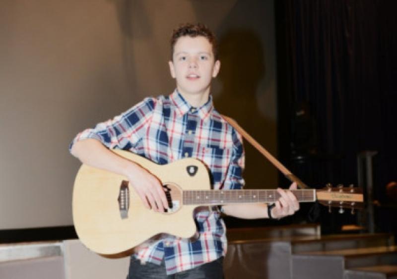 Nathan Brady on stage at the RTE studios, preparing for his Score Encore performance. Photo: Declan Gilmore