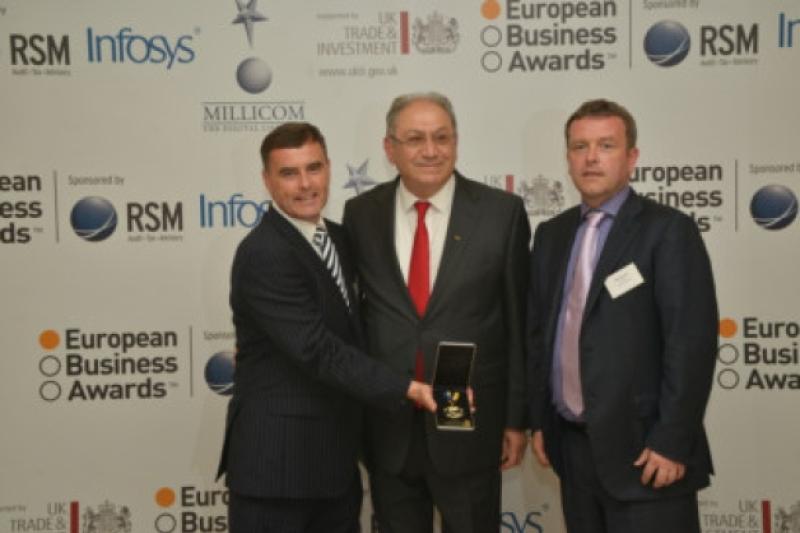 Pat Glennon, Glennon Brothers, Mr Athos Stylianou, Managing Director of RSM Greece, and Mr. Mike Glennon, Glennon Brothers receiving their award in Turkey earlier this month.