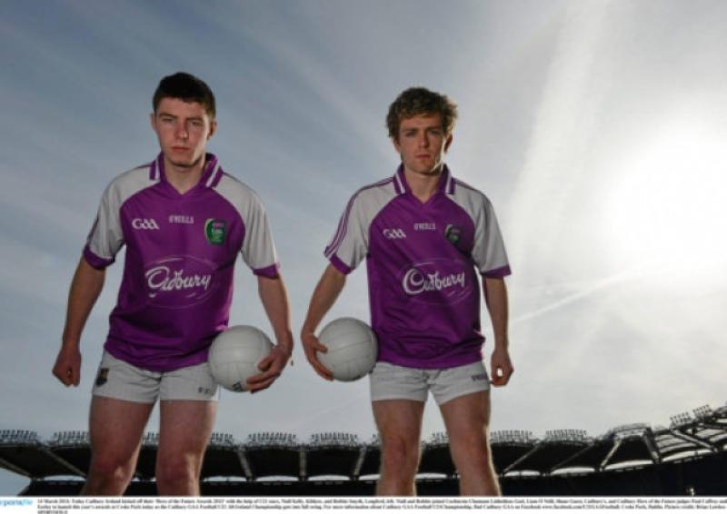 14 March 2013; Today Cadbury Ireland kicked off their Hero of the Future Awards 2013 with the help of U21 stars, Niall Kelly, Kildare, and Robbie Smyth, Longford, left. Niall and Robbie joined Uachtar�n Chumann L�thchleas Gael, Liam " N�ill, Shane Guest, Cadbury's, and Cadbury Hero of the Future judges Paul Caffrey and Dermot Earley to launch this years awards at Croke Park today as the Cadbury GAA Football U21 All-Ireland Championship gets into full swing. For more information about Cadbury GAA Football U21Championship, find Cadbury GAA on Facebook www.facebook.com/U21GAAFootball. Croke Park, Dublin. Picture credit: Brian Lawless / SPORTSFILE