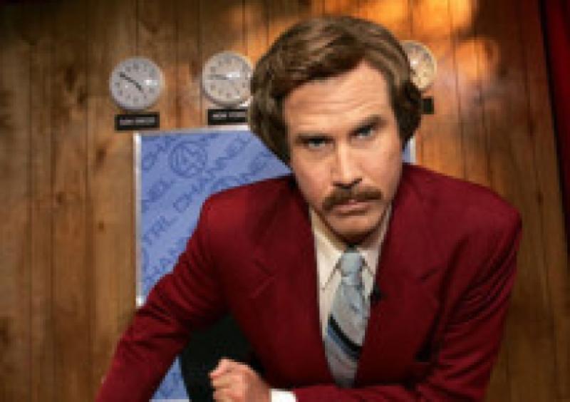 Will Ferrell as Ron Burgandy from his 'Anchorman' films