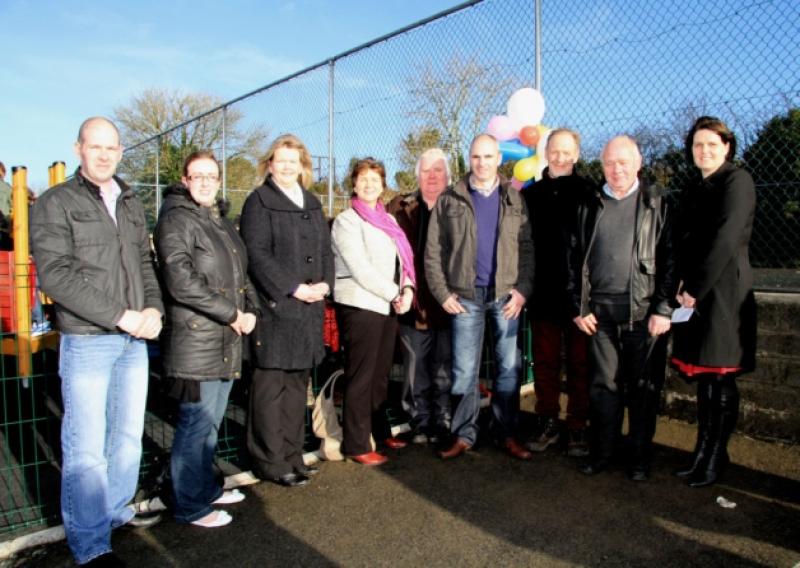 At the opening and blessing of Ballinamuck Playground were, from left; Niall Donnelly, Aisling Donnelly, Siobhan Mulligan, Chairperson Carmel Gill, Terry McNally, Garry McNally, Frank Horne of Longford County Council, Michael McNally and Margaret Walsh of LCRL. Photo: Michelle Ghee. www.gphotos.ie