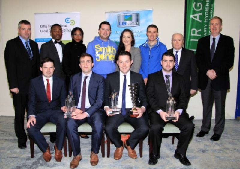 Michael Nevin Longford Enterprise Board, Jude Abalo, Chelsea Omotosho, John Mulligan, Shirley Martin, Chris Kelly, John Lyons from R.S.M and Seadna Ryan, Alan Farrelly, Brian O'Rourke from Farrelly Coaches, Winner Miche�l Savage and Niall Mimnagh. Photo: Michelle Ghee. www.gphotos.ie