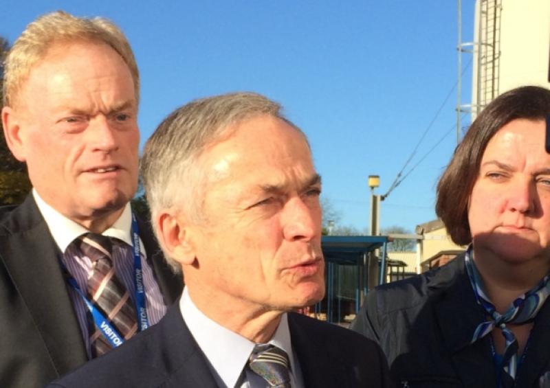 Minister for Jobs, Enterprise and Innovation Richard Bruton pictured at the announcement of 70 new jobs at C&D Foods, Edgeworthstown this morning (Friday, November 7), flanked by his Fine Gael colleagues James Bannon and Gabrielle McFadden.