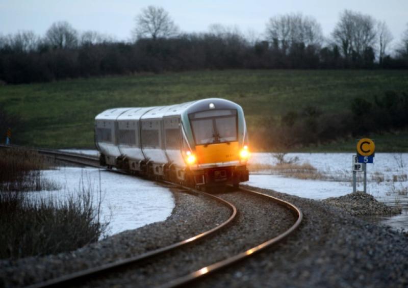 The section of the Dublin-Sligo railway line between Longford and Carrick-on-Shannon re-opened this morning after two weeks of closure and disruption due to flooding. Photo: Brian Farrell