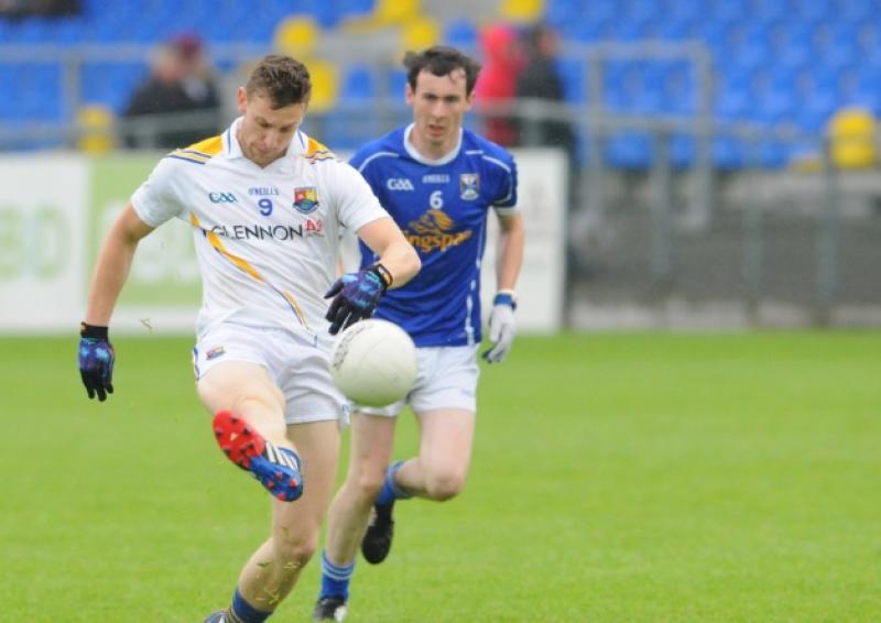 Ronan McEntire on the ball for Longford against Cavan in the Leinster Junior Football final at Pearse Park. Photo: Declan Gilmore