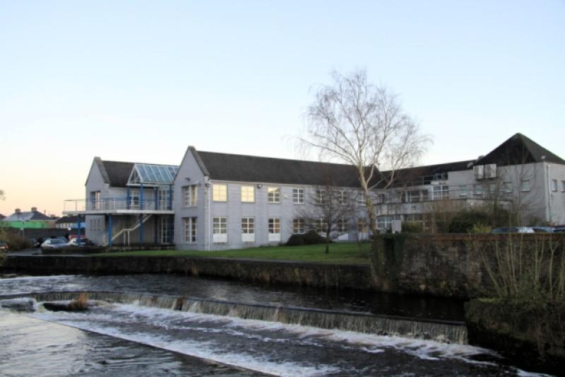Longford County Council offices with the Camlin River in the foreground. Photo: Michelle Ghee. www.gphotos.ie