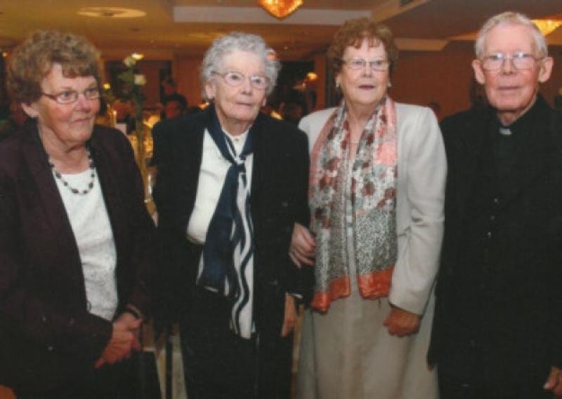 Brother Augustine with his sisters Chrissie Dale, Mary Fitzgerald, and Teresa McCormack.