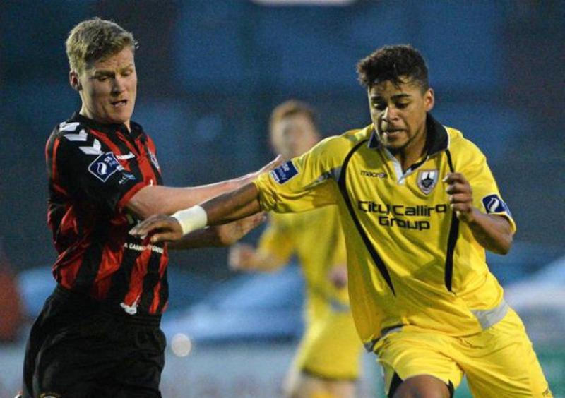 Longford Town's Kaleem Simon (right) in action against Bohemians.