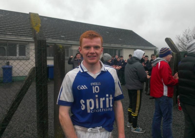 15-year-old Robbie O'Connell (Longford Slashers), who scored the winning point (free) in stoppage time for St. Mel's College against St. Joseph's, Rochfortbridge in the Leinster Senior Football Championship Round 2 game on Friday last.