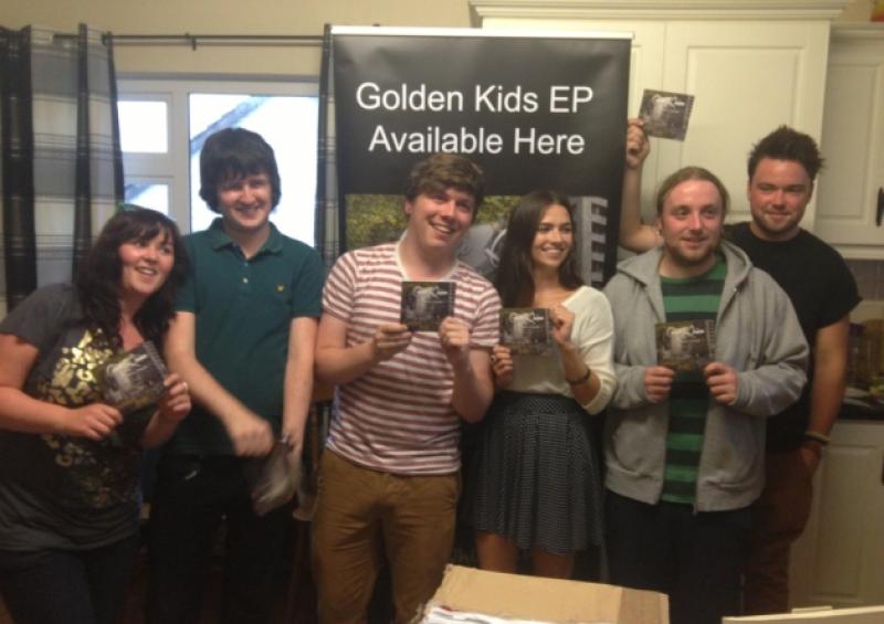 Conor Quinn and the White Chalk, including Aisling McCarthy (third from right) and Kevin Farrell (extreme right)