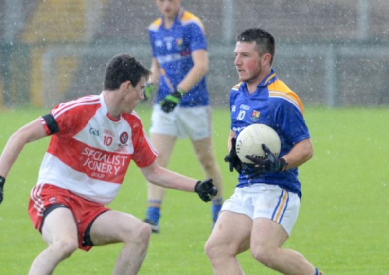 Cathal McCabe on the ball for Longford against Derry in the All-Ireland Minor Football Championship quarter-final at Brewster Park, Enniskillen on Saturday.   Photo: Declan Gilmore
