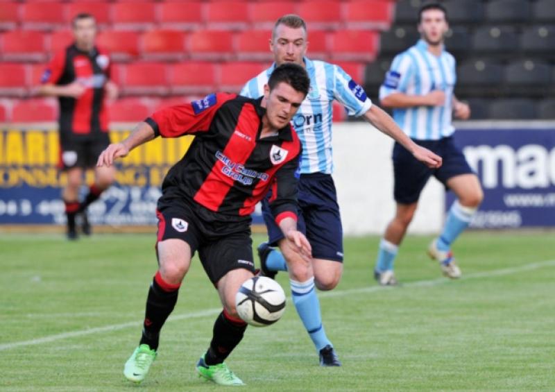 David O'Sullovan in action for Longford Town against Salthill Devon in the League of Ireland First Division on Saturday evening last at City Calling Stadium. PHOTO: RAY DONLON