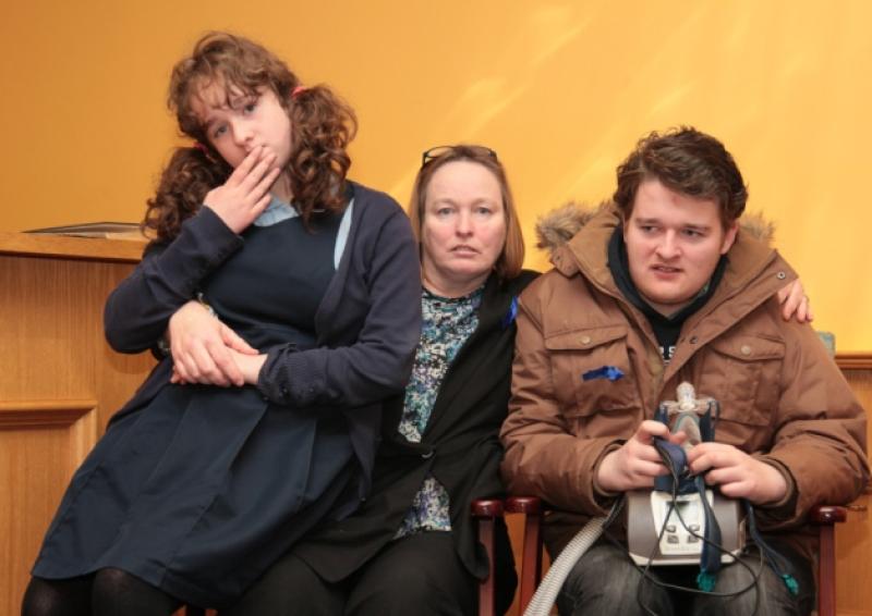 James Sullivan with his sister Fiona and mother Bridget. Photo: Shelley Corcoran