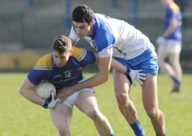 Ronan McEntire pictured in action for Longford against Waterford in the National Football League Division 4 game at Glennon Brothers Pearse Park on Sunday last. Photo: Declan Gilmore