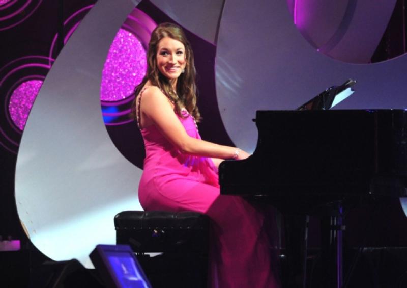 Longford Rose Aisling Farrell on stage during the Rose of Tralee at the Festival Dome in Tralee, Co Kerry. Photo By : Domnick Walsh/Eye Focus LTD �