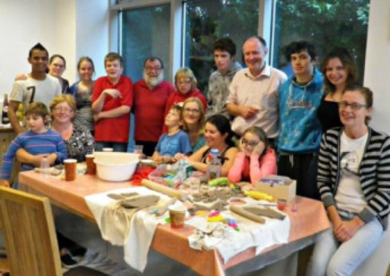 Members of MWB Autism Support enjoying a Clay Day.