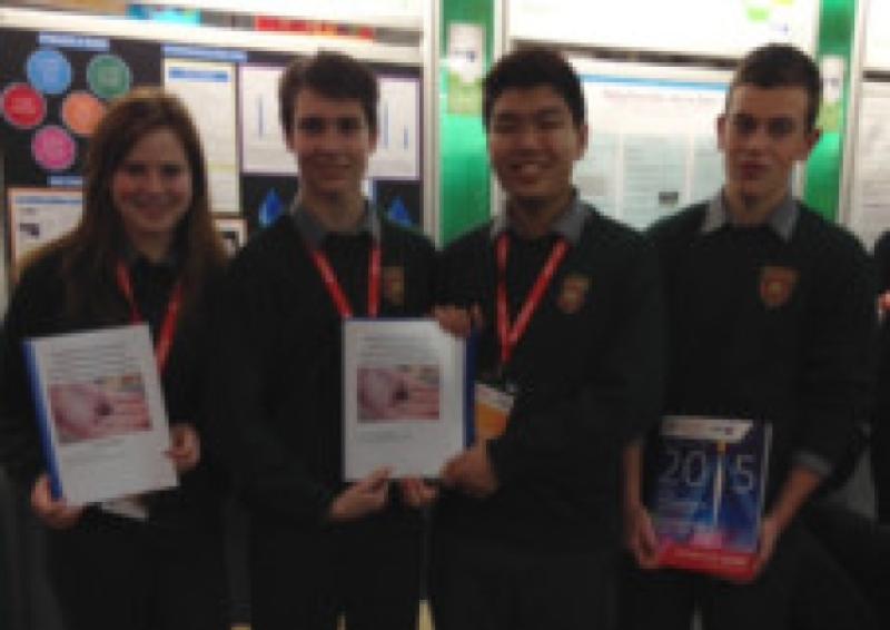 Lanesboro Community College students Chloe Kenny, Conor Walton, Jeffrey Kok, and Evan Tynan.