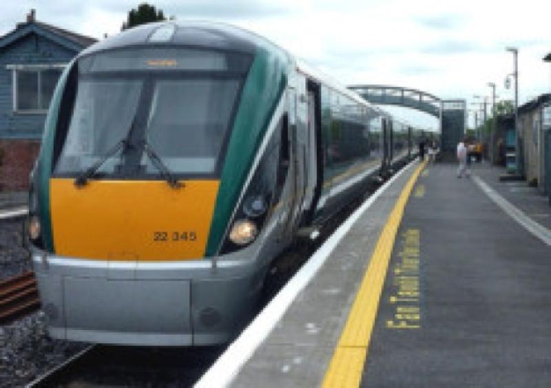 This morning's 05.40 service from Longford to Dublin was delayed for over 40 minutes near Leixlip after vandals caused damage to the train.