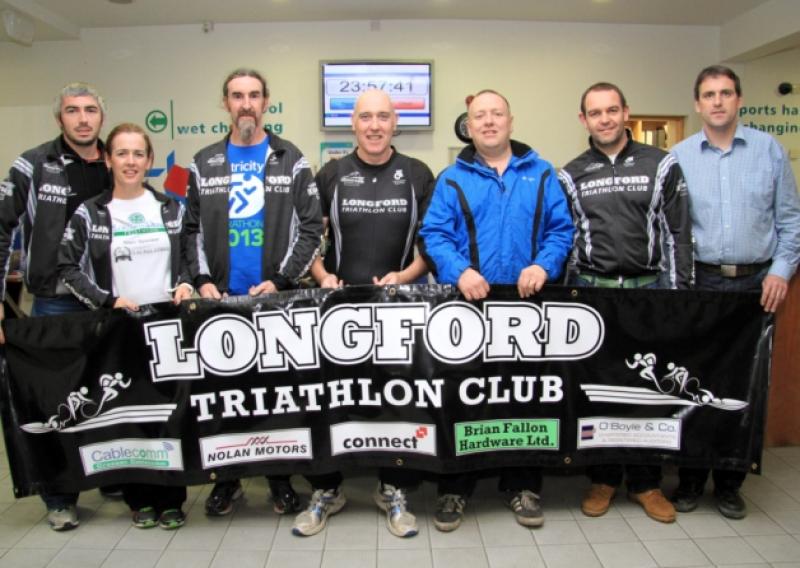 Members of Longford Triathlon Club pictured during their 24-hour triathlon event at The Mall. Photo: Michelle Ghee www.gphotos.ie