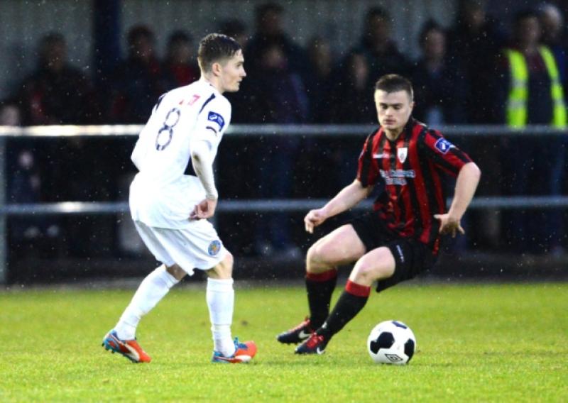 Lorcan Shannon pictured in action for Longford Town against Waterford United in the recent First Division League game at City Calling Stadium. Photo: Declan Gilmore