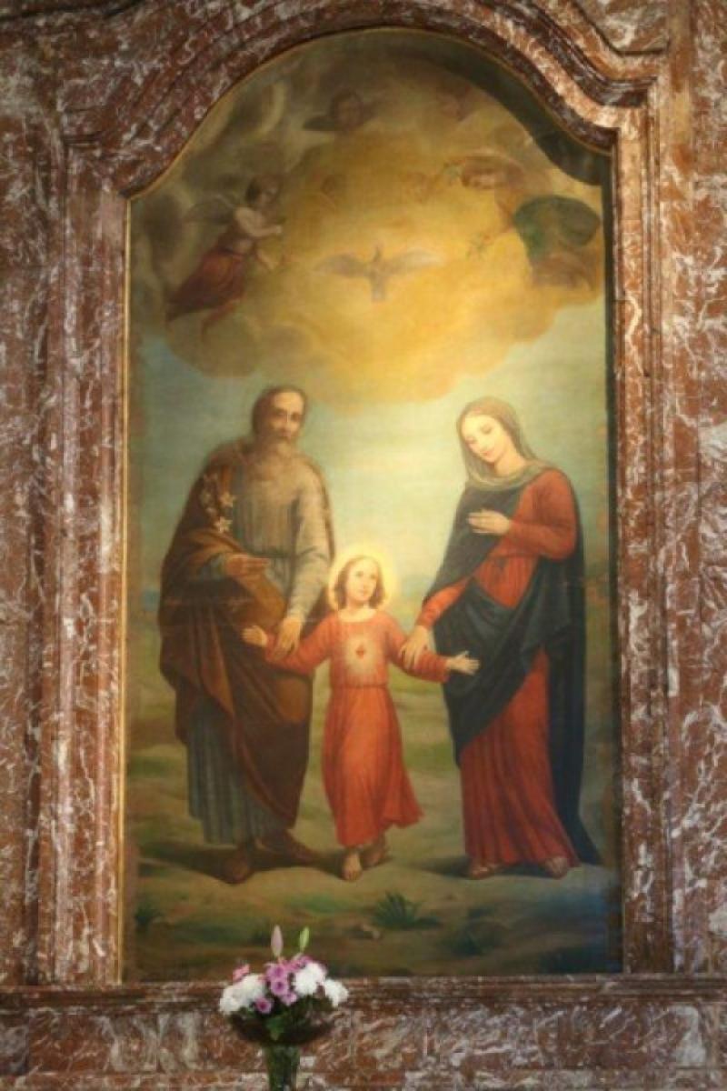 The Holy Family painting that somehow survived the 1,000 degree heat which cracked nearby marble and limestone pillars... Could this be the reason for Pope Francis to visit Longford? Photo: Tiernan Dolan