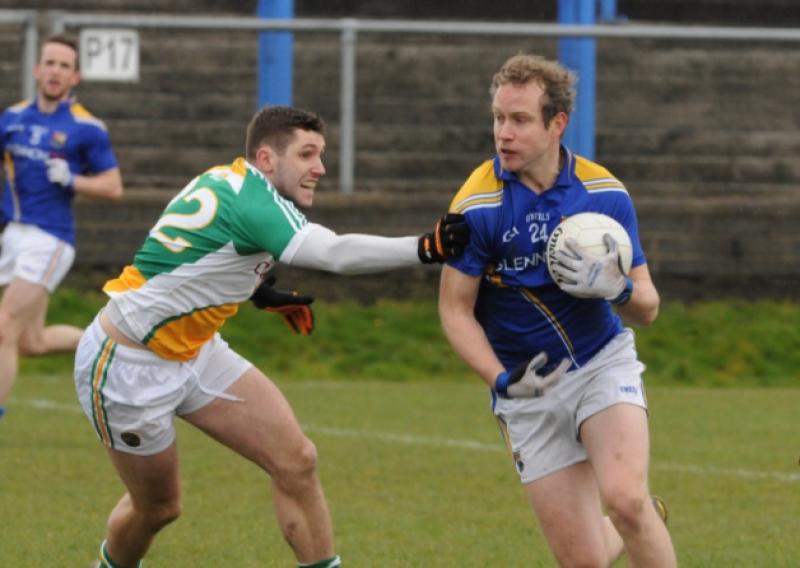 Brian Kavanagh on the attack for Longford against Offaly at Pearse Park on Sunday last.  Photo: Declan Gilmore