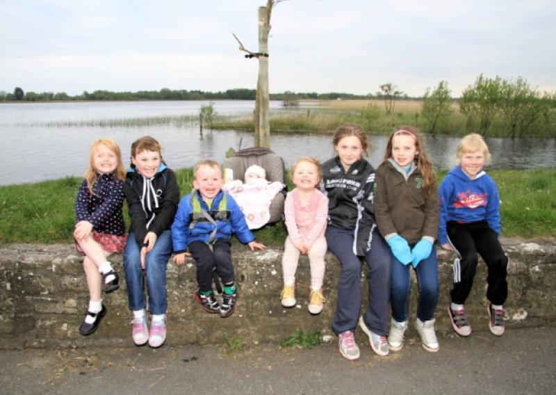 The Kidathon Kids...Dearbhla Gannon, Shauna Nolan, Donnacha Nolan, R�onagh Gannon, Saoirse Gannon, Niamh O'Brien, Caoilainn Morgan and Robyn O'Neill at the launch of Tarmonator which takes on Sunday, June 14. On the previous evening, Saturday, June 13, Longford Triathlon Club is hosting a Kidathon event from 6pm in Tarmonbarry.  Photo by: Michelle Ghee. www.gphotos.ie