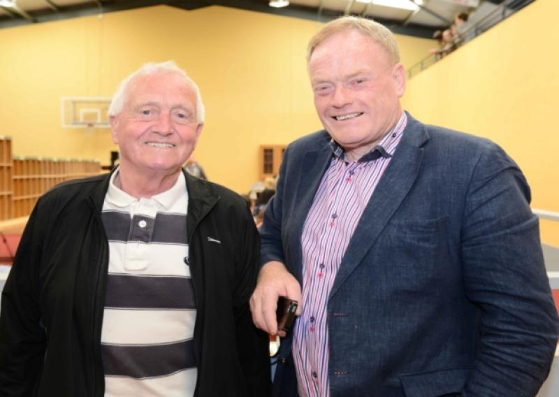 Christy Deely and Fine Gael TD James Bannon at the Referendum Count in Kenagh. Photo Declan Gilmore