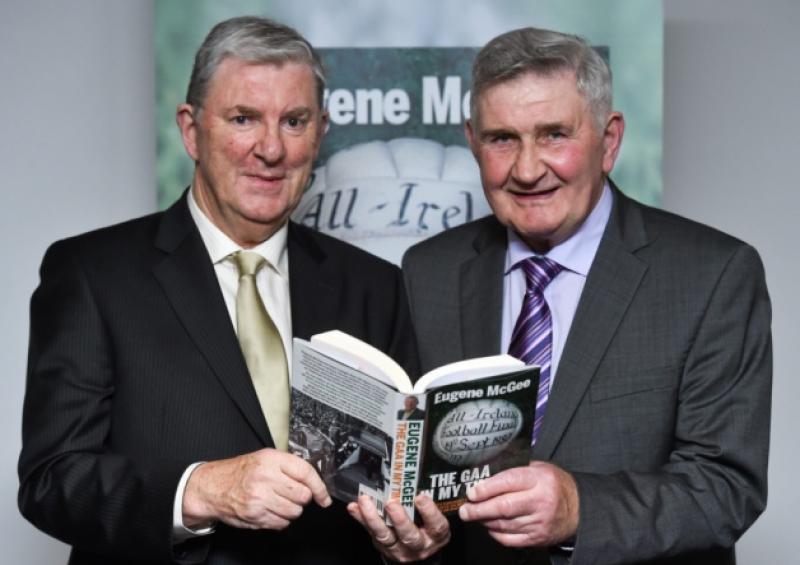 Eugene McGee with Mick O'Dwyer at the launch of his book 'The GAA in My Time'.Picture: Matt Browne / SPORTSFILE