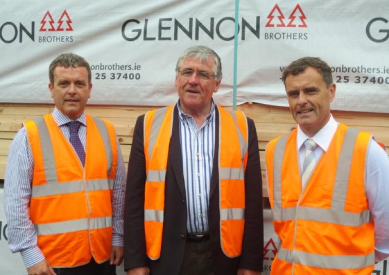 Tom Hayes, Minister of State with responsibility for Forestry, recently met with Glennon Brothers Joint Managing Directors, Mike and Pat Glennon at their Fermoy plant.