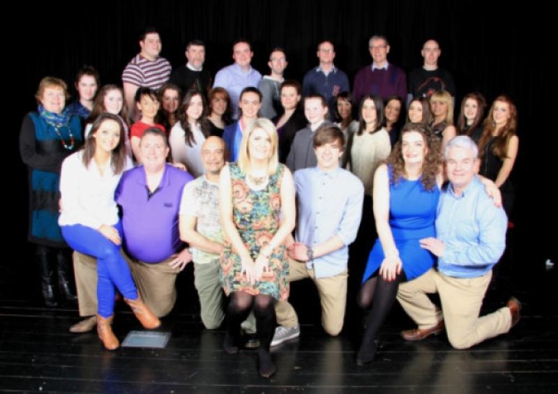 The cast of Oklahoma! pictured at a recent rehearsal in the Canal Studio at Backstage Theatre.Back row (l to r): Justin Forde, John Kelly, Andrew Reynolds, Paul Galvin, John Egan, Seamus McManus and Christopher Phillips.Middle row (l to r): Pauline Sheil, Caolainn Bushell, Edel Whitney, Sylvia Johnston, Niamh Sheehan, Sarah Finnan, Avril Brennan, Shauna Banet, Michelle Kelly Conlon, Sinead Mullally, Michelle Wallace, Amy Oates, Jenny Morgan, Amy McLoughlin, Kelly Ann Gurney, Shaena Keenan and Laura Harte. Front row (l to r): Eimear Reynolds, Jimmy Stenson, Doug Fox Roberts, Kate Larkin, Sean Rooney, Aideen Mulligan and Damien Bennett. Missing from the photo are Mick Flaherty and Kevin Leavy. Photos: Michelle Ghee www.gphotos.ie