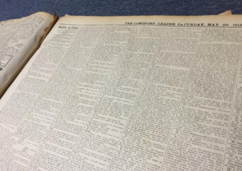 While copies of the Longford Leader from the Easter 1916 period have been located in the British Library, the search to find the original files continues.