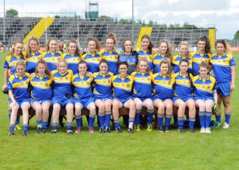 Longford Ladies U-21 football squad pictured before the start of the Aisling McGing All-Ireland 'B Final at Markievicz Park, Sligo on Sunday last. Photo: Declan Gilmore