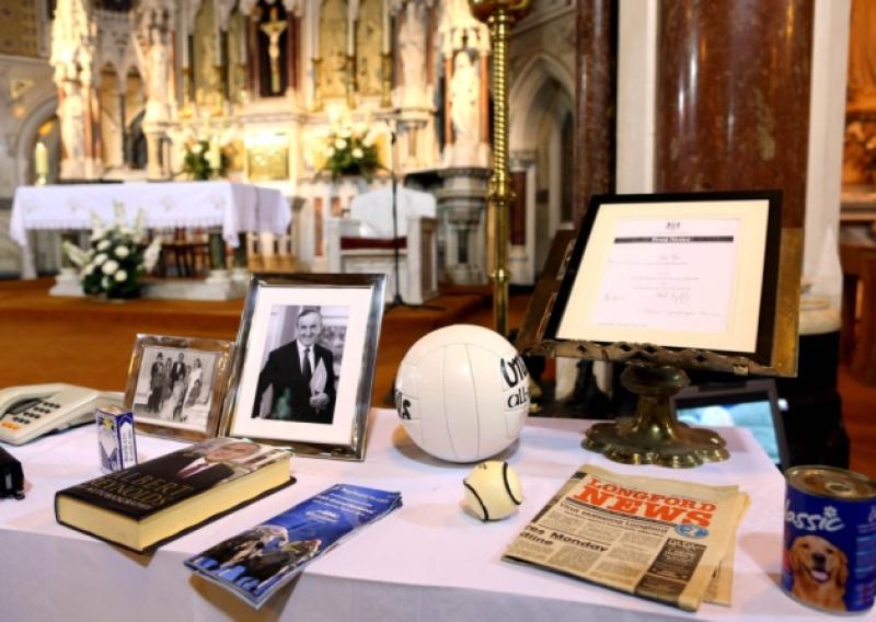 The gifts that were offered during the funeral mass of former Taoiseach Albert Reynolds.at the Church of the Sacred Heart in Donnybrook.Pic: Maxwells