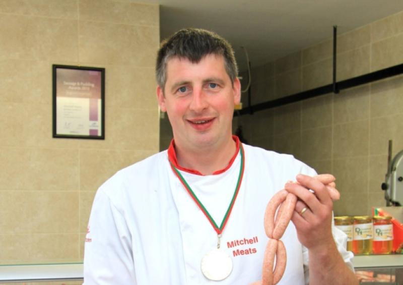 Gavin Mitchell who became the North/West Regional Champion with his Sausages. Photo: Michelle Ghee. www.gphotos.ie