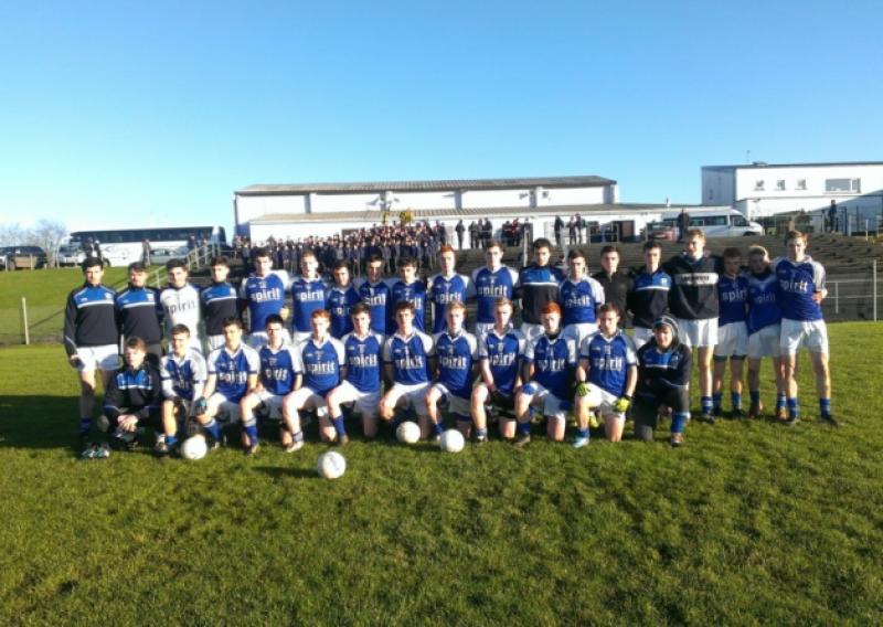 The St. Mels senior football squad, pictured before the North Leinster League Final against St. Pats at the Simonstown Gaels GFC grounds, Navan  on Friday last.