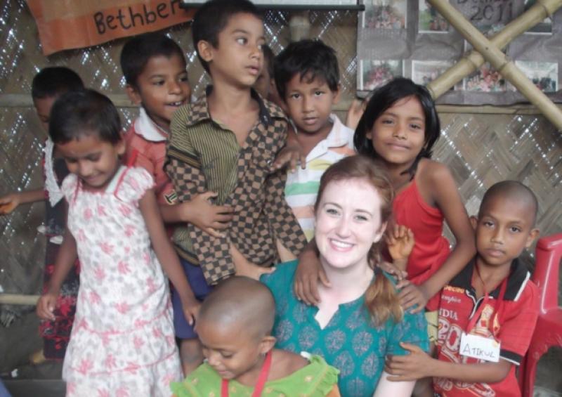 Longford's Nicola Lyons pictured in India where she will return to this year to work with vulnerable children.