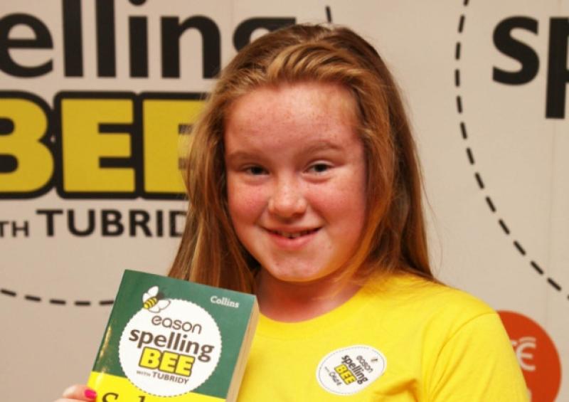 Chloe Matthews from Aughnagarron NS, Granard, was named as the runner up for the province at the Leinster Spelling Bee Provincial Final.