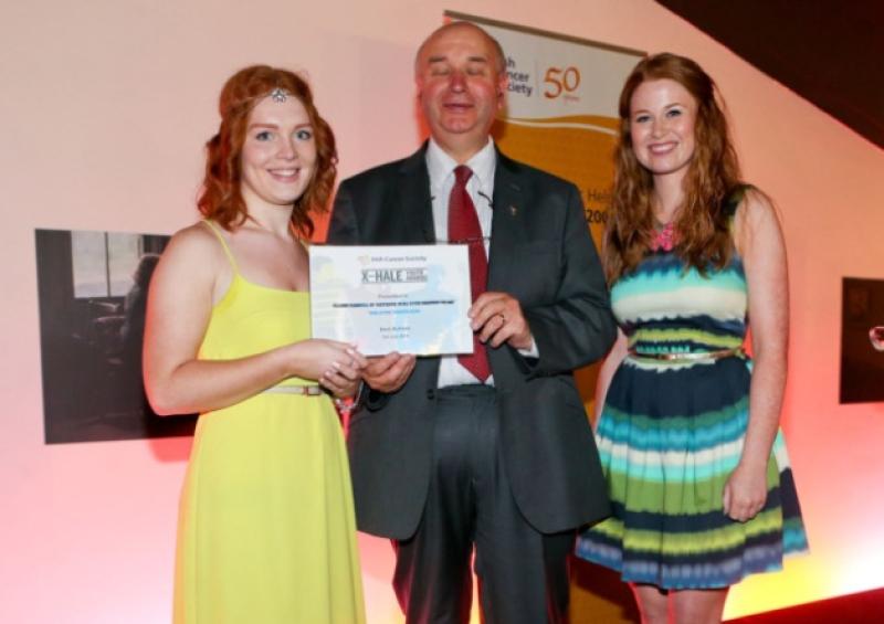 Claire Farrell of Attic Youth Caf� picked up the 'Best Actress' prize at the Irish Cancer Society's X-HALE Film Festival awards. Photo: Maxwell Photography