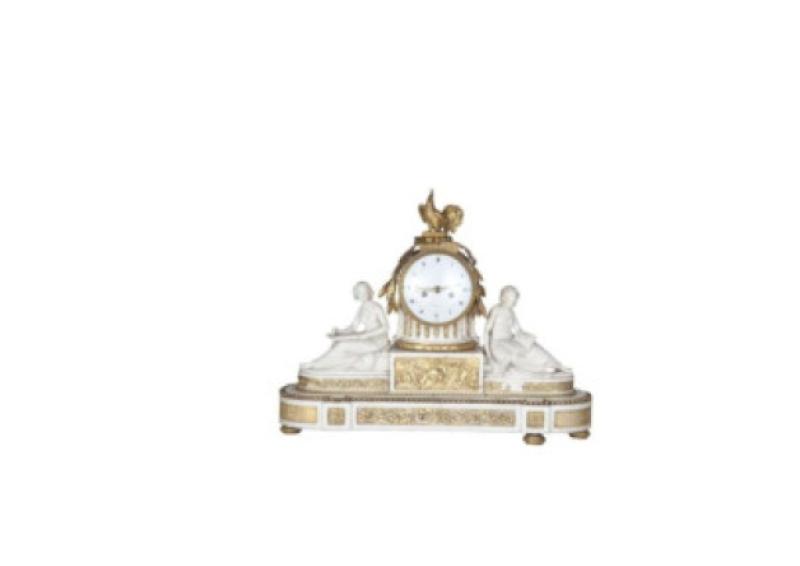 This antique French clock is among the artefacts on display at the 'Granard Bequest' exhibition at Dublin Castle. Photo: The Office of Public Works