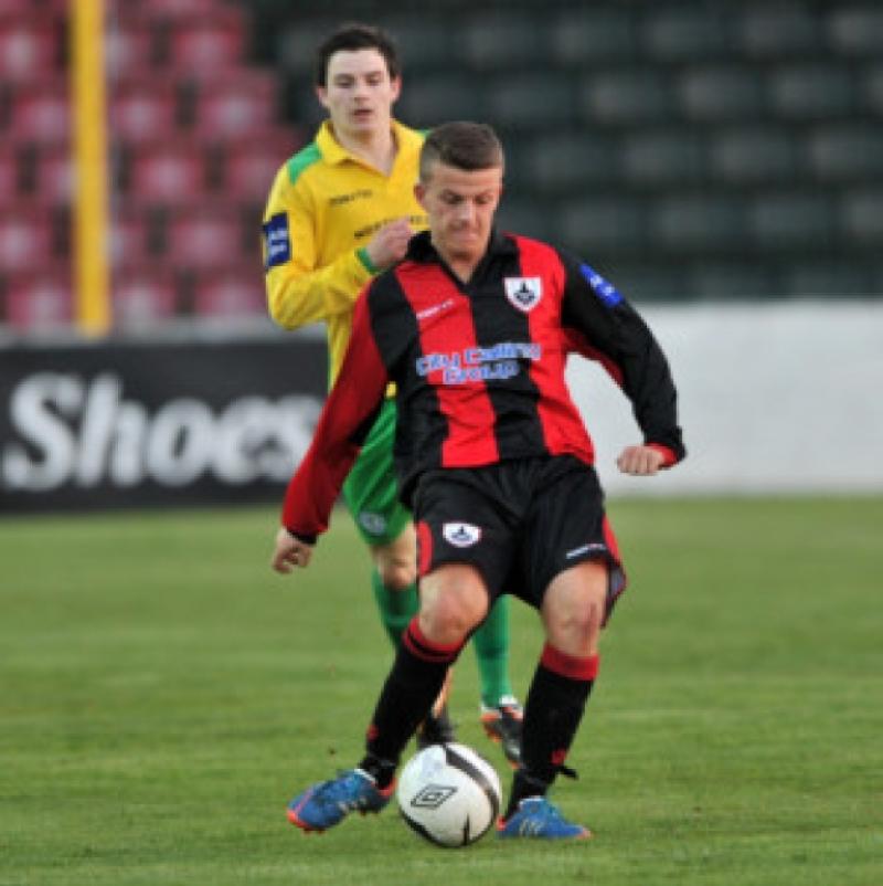 Longford Town player Daniel Purdy lets the ball go against Finn Harps at City Calling Stadium in the League of Ireland First Division on Saturday evening last . Photo: Ray Donlon