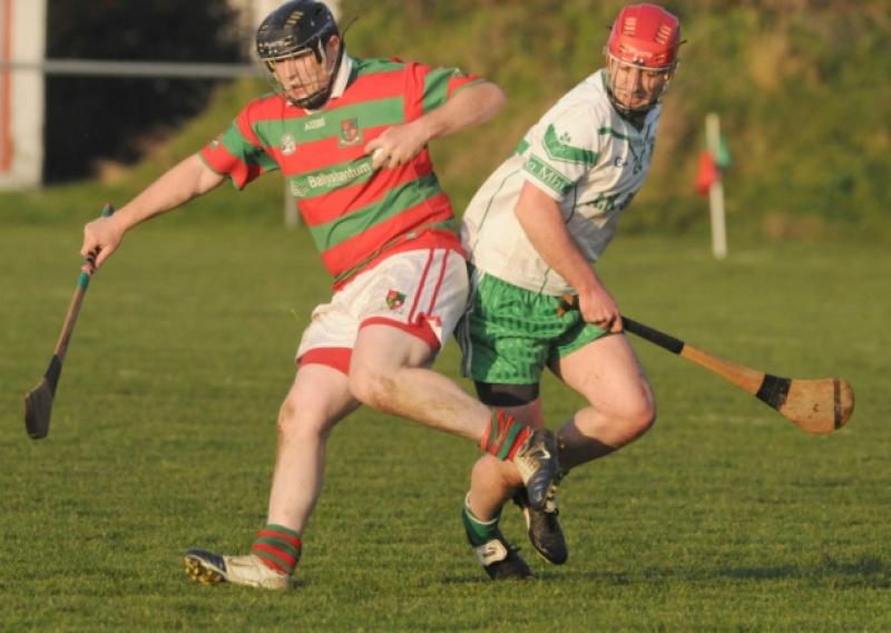 Paddy Cullen (left) pictured in action for Wolfe Tones, Mostrim, in the Leinster Special Junior Club Hurling Championship semi-final against St. Patrick's, Stamullen (Meath) at Devine Park. Pic: Declan Gilmore Photography.