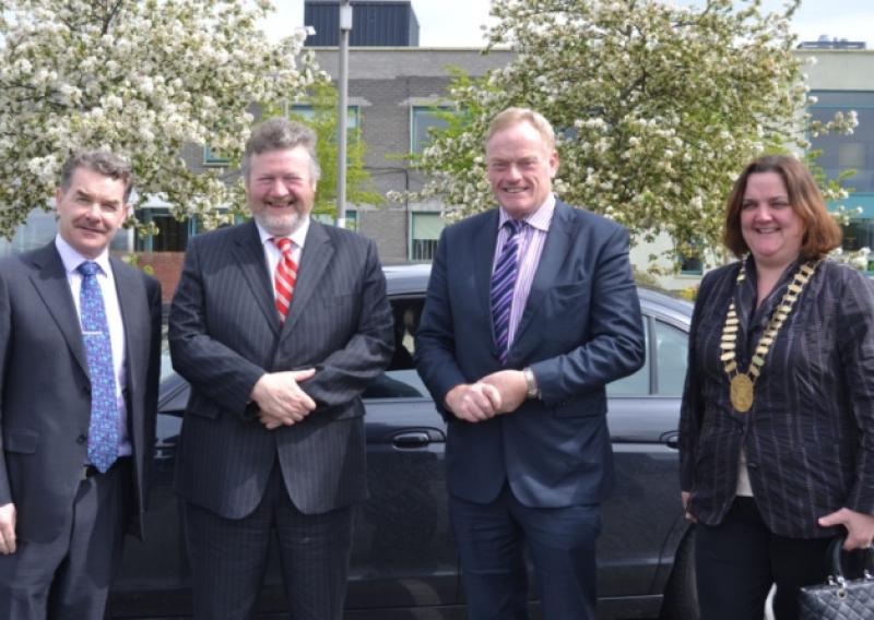 AIT President, Professor Ciar�n O' Cath�in, Minister for Health James Reilly TD, James Bannon TD, and Mayor of Athlone, Gabrielle McFadden. Photo James Delaney